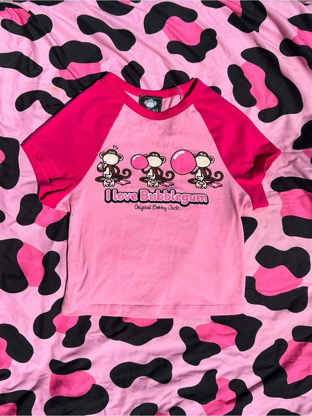 bobby jack i love bubblegum crop top